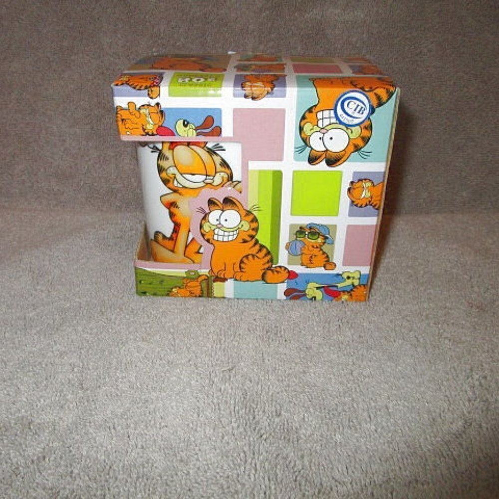 Vtg 80s Garfield Cat Mug I May Not Be Perfect Coffee Cup Tabby Kitty NOS Box
